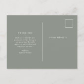 Carte Postale Chic minimal | Merci photo Sage Green (Dos)