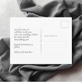 Carte Postale  Chic Minimal Modern Photo Monogram Wedding 