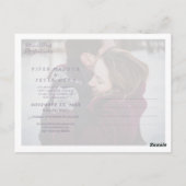 Carte Postale Chic+Moderne Blush Signature Script, Enregistrer l (Dos)