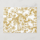 Carte Postale Chic or faux parties scintillant dessin à main mot (Devant)