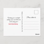 Carte Postale Chic rouge ornements parties scintillant Noël Nouv (Dos)