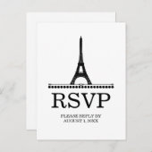 Carte postale Chic RSVP, Noir (Devant / Derrière)
