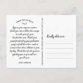 Carte Postale Chic Script 4 Photo Collage Merci de graduation (Dos)