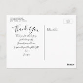 Carte Postale Chic Script 4 Photo Collage Merci de graduation (Dos)