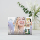 Carte Postale Chic Script 4 Photo Collage Partie de graduation (Debout devant)