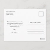 Carte Postale Chic Script Élégant Mariage Photo Merci (Dos)