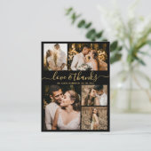 Carte Postale Chic Script Love et Merci Mariage Merci (Debout devant)