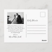 Carte Postale Chic Script Love et Merci Mariage Merci (Dos)
