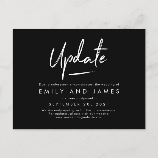 Carte Postale Chic Strokes EDITABLE COULEUR Modifier La date (Devant)