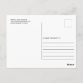 Carte Postale Chic verdure Bois Animaux Baby shower Neutre (Dos)