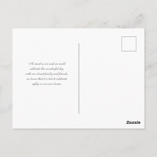 Carte Postale Chic Virtual Spring Floral Blush Mariage rose (Dos)