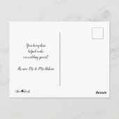 Carte Postale Chic White Lace Trimmed Mariage photo Merci (Dos)