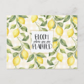Carte Postale Chic Yellow Lemons Bloom (Devant)