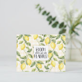 Carte Postale Chic Yellow Lemons Bloom (Debout devant)