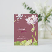 Carte Postale Chic Zen Lotus Merci d'affaires (Debout devant)