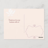 Carte Postale Chic Zen Lotus Merci d'affaires (Dos)