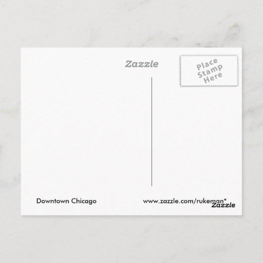 Carte postale Chicago (Dos)