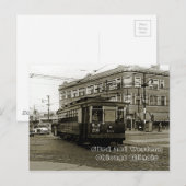 CARTE POSTALE CHICAGO 63E ET OCCIDENTALE 1952 TROLLEY ART SEPIA (Devant / Derrière)