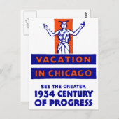Carte Postale Chicago Century of Progress 1934 (Devant / Derrière)