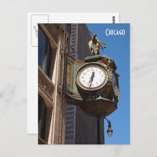 Carte postale Chicago Clock (Devant / Derrière)