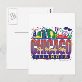 Carte Postale Chicago-Confetti (Devant / Derrière)
