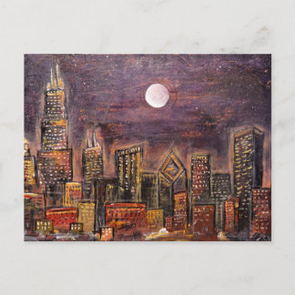 Carte Postale Chicago de minuit