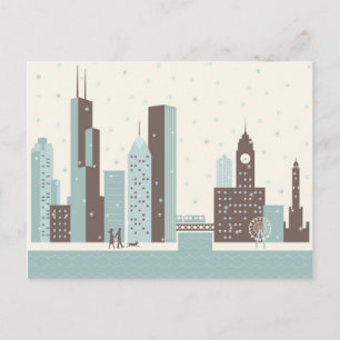 Carte Postale Chicago en hiver
