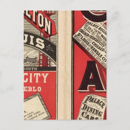 Carte Postale Chicago et chemin de fer d'Alton (Devant)