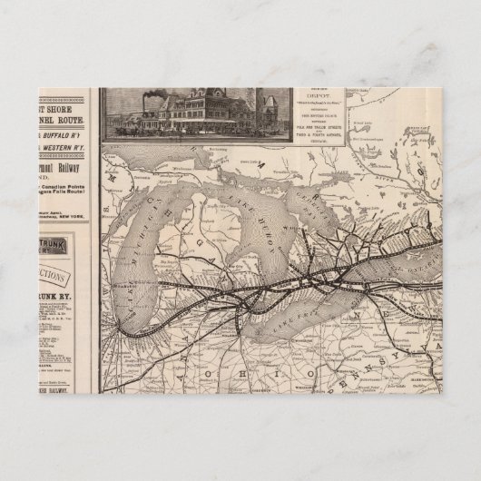 Carte Postale Chicago et Grand Trunk Railway (Devant)