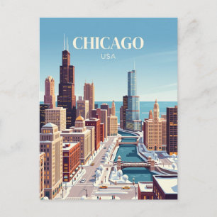 Carte Postale Chicago, États-Unis