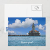 Carte Postale Chicago Harbor Lighthouse Remerciements Impression (Devant / Derrière)