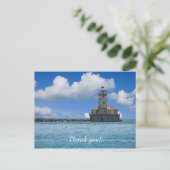 Carte Postale Chicago Harbor Lighthouse Remerciements Impression (Debout devant)