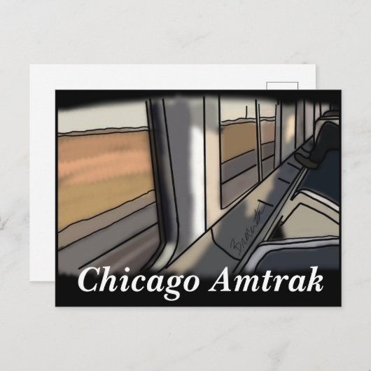 Carte Postale Chicago, IL amtrak (Devant / Derrière)