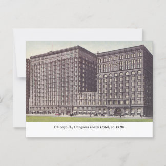 Carte Postale Chicago IL, Congress Plaza Hotel, c1910s vintage