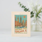 Carte Postale Chicago IL Miracle Mile Rétro (Debout devant)