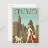 Carte Postale Chicago, IL - Profitez de Michigan Avenue (Devant / Derrière)