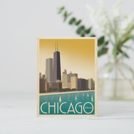 Carte Postale Chicago, IL - Skyline (Debout devant)