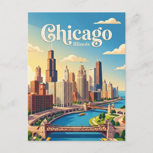 Carte Postale Chicago Illinois (Devant)