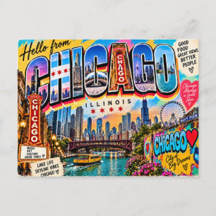 Carte Postale Chicago Illinois