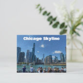 Carte Postale Chicago, Illinois Abstrait Skyline (Debout devant)