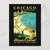 Carte Postale Chicago Illinois Central (Devant)