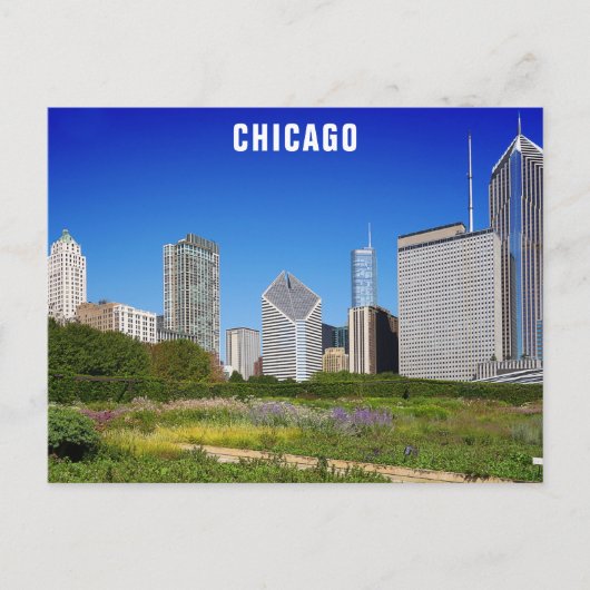 Carte Postale Chicago Illinois City Skyline (Devant)