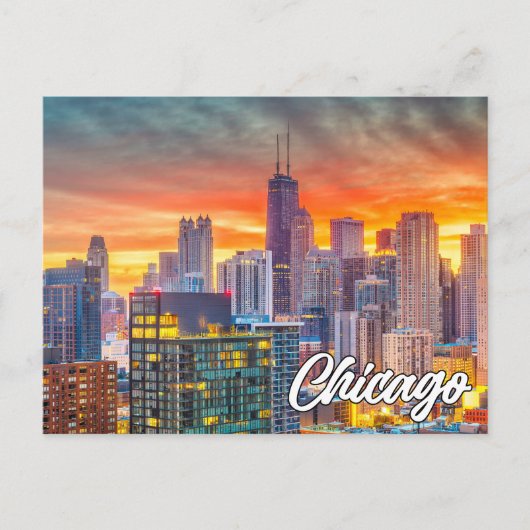 Carte Postale Chicago, Illinois, États-Unis (Devant)