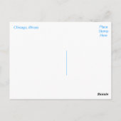 Carte Postale Chicago Illinois Night Skyline États-Unis, États-U (Dos)