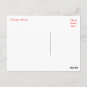 Carte Postale Chicago Illinois nuit Skyline Travel Post Card (Dos)