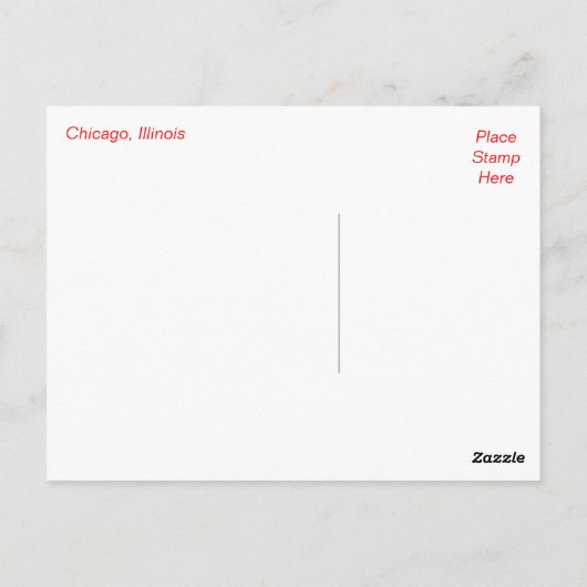 Carte Postale Chicago Illinois nuit Skyline Travel Post Card (Dos)