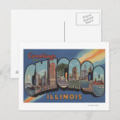 Carte Postale Chicago, Illinois - Scènes de grandes lettres (Devant / Derrière)