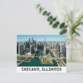 Carte Postale Chicago Illinois Skyline, United States (Debout devant)