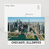 Carte Postale Chicago Illinois Skyline, United States (Devant / Derrière)