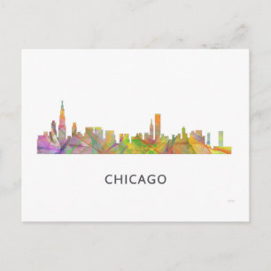 CARTE POSTALE CHICAGO, ILLINOIS SKYLINE WB1 -